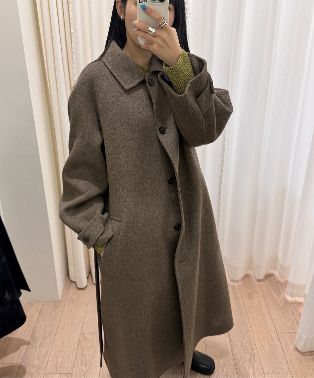 MUSINSA | LINGSEOUL handmade wool trench coat-brown