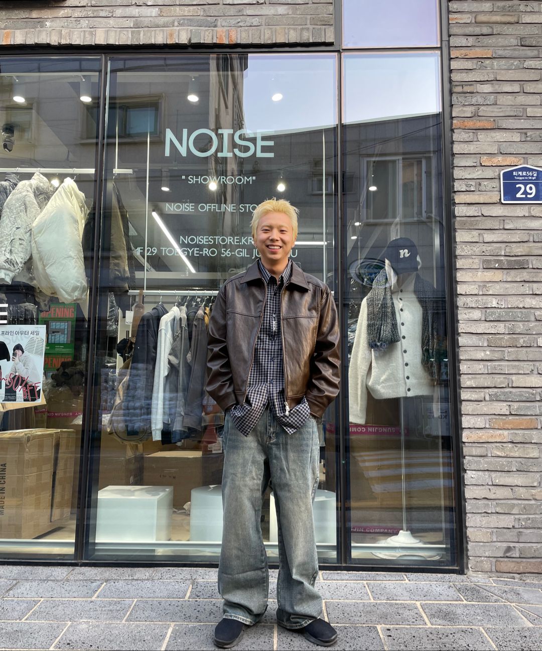 MUSINSA公式 | NOISE シンセティックレザー2WAYシングルジャケット