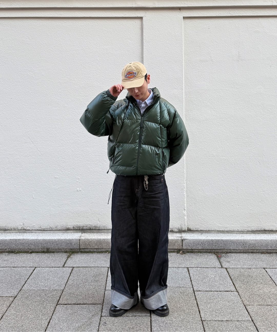 MUSINSA公式 | AAKAM シンチバックデニムパンツ（ブラック）