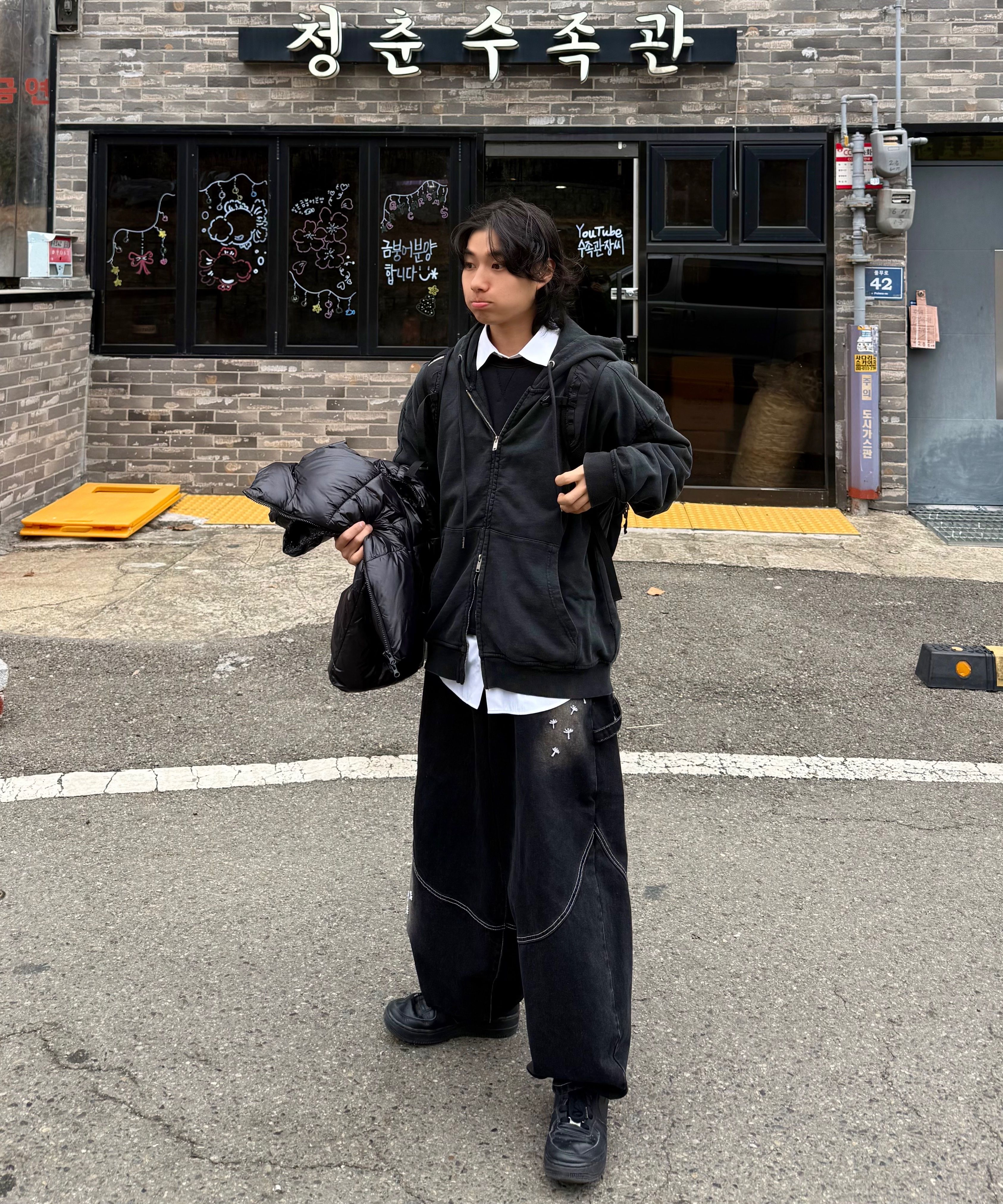 MUSINSA | LEMAIN SECOND Vintage Pigment 2WAY Oversized Hoodie Zip