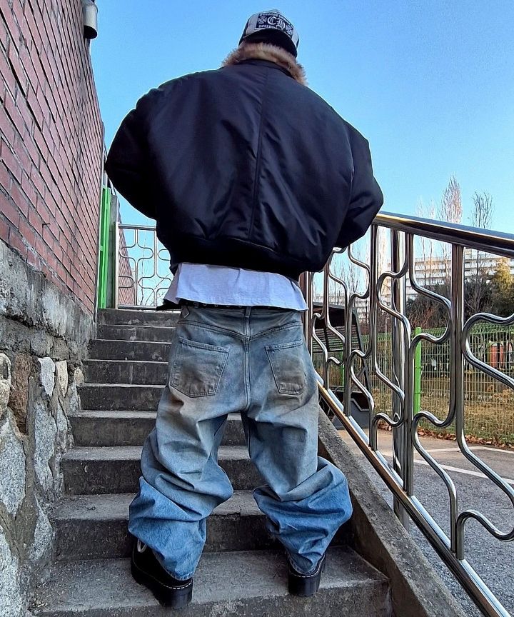 メンズ GRAILZ Coated Ballon Denim Pants Blue
