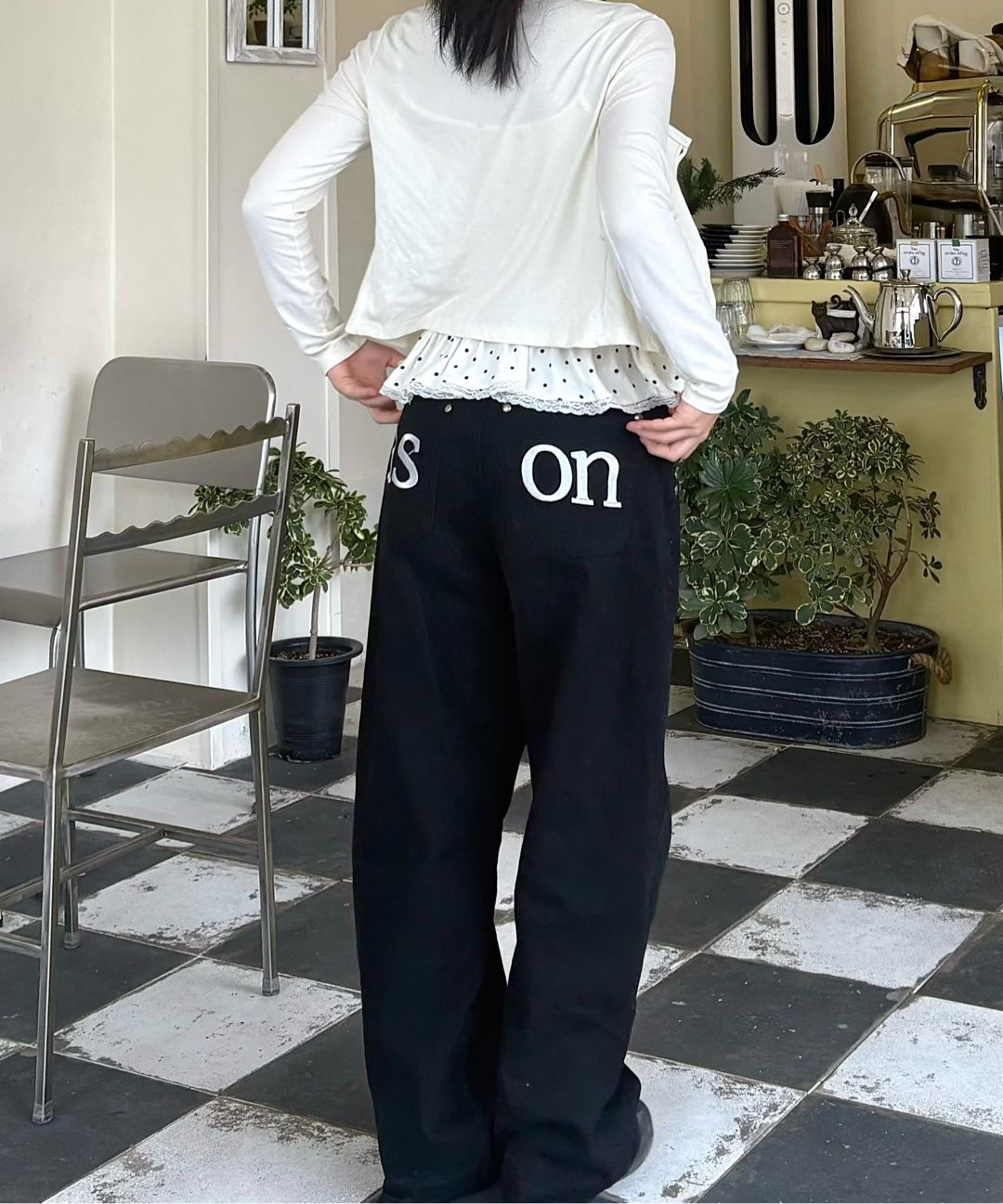 MUSINSA | ASON SMOG WIDE PANTS / BLACK