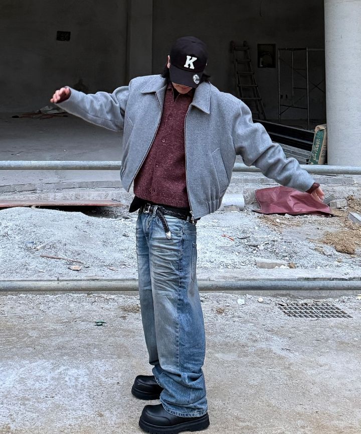 MUSINSA公式 | GRAILZ DIRTY WASHED DENIM PANTS [LIGHT BLUE]
