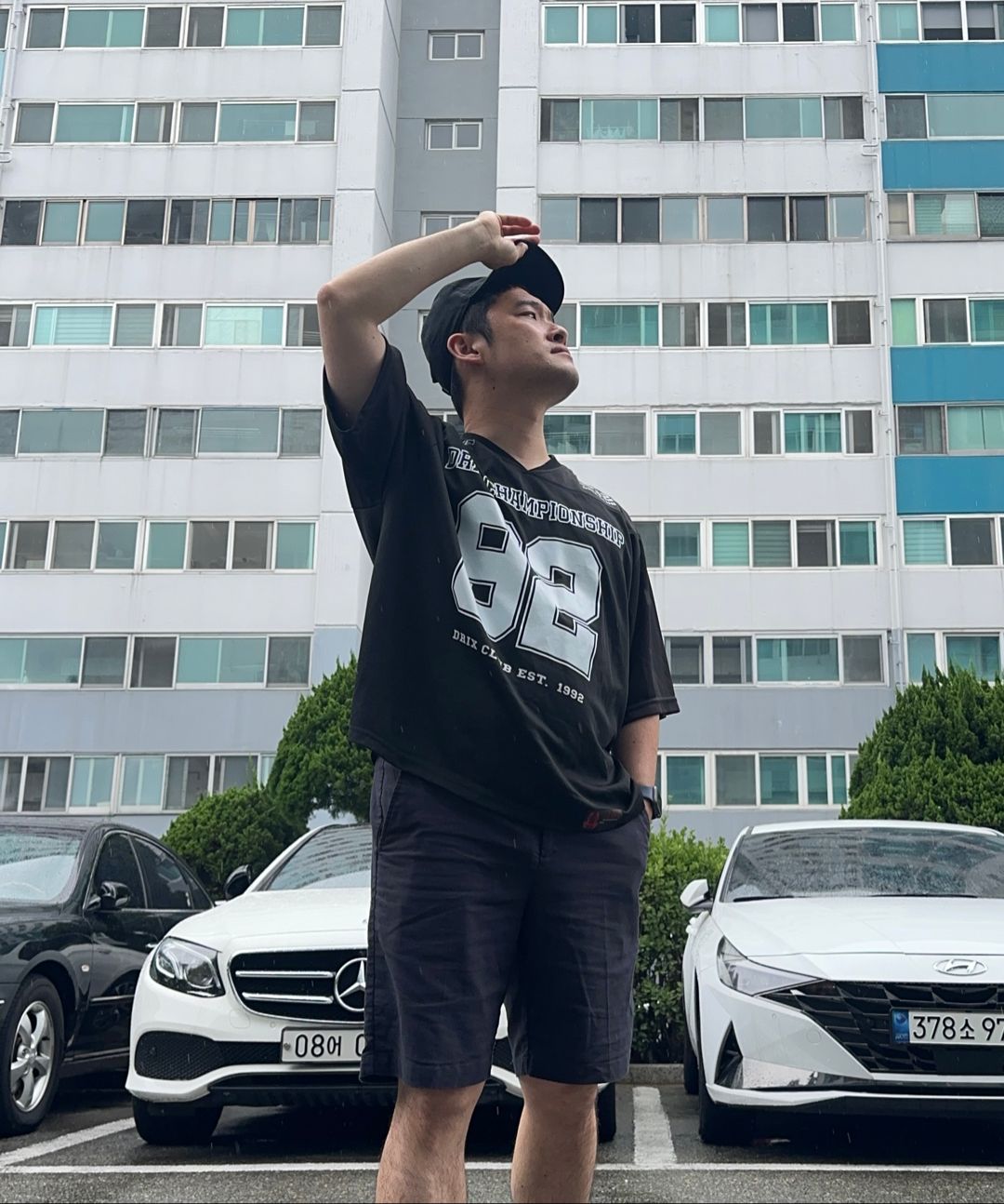 MUSINSA | DRIX Rugby Oversized Mesh Jersey Half Sleeve_Black