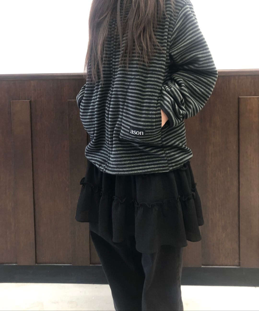 MUSINSA公式 | ASON SMOG WIDE PANTS / BLACK