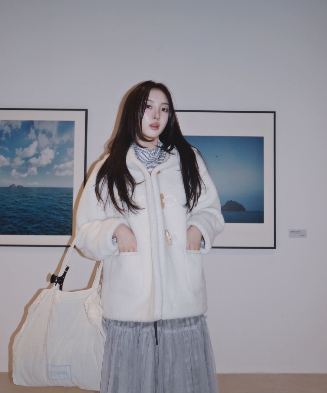 MUSINSA | TUOMIO CHECK TULLE SKIRT [NAVY]