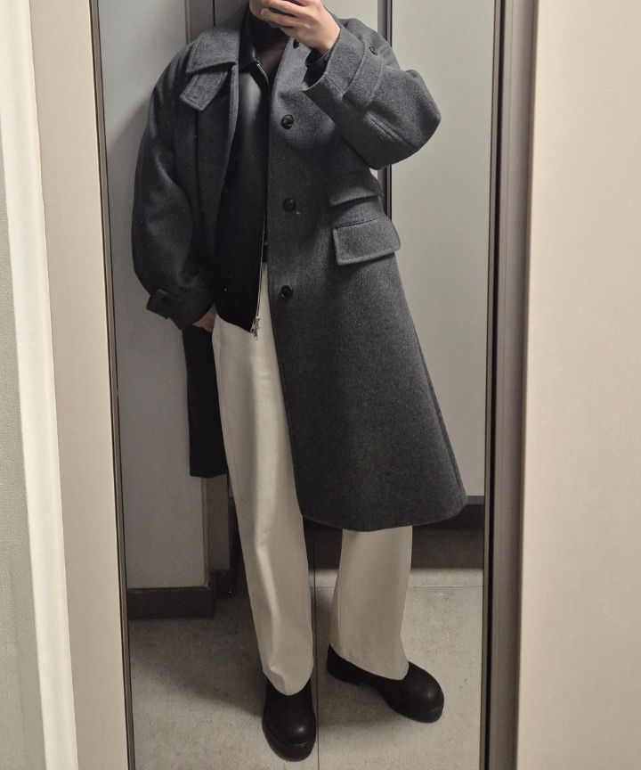 MUSINSA | DOFFJASON OVERSIZED LAMBSKIN SINGLE BREASTED JACKET