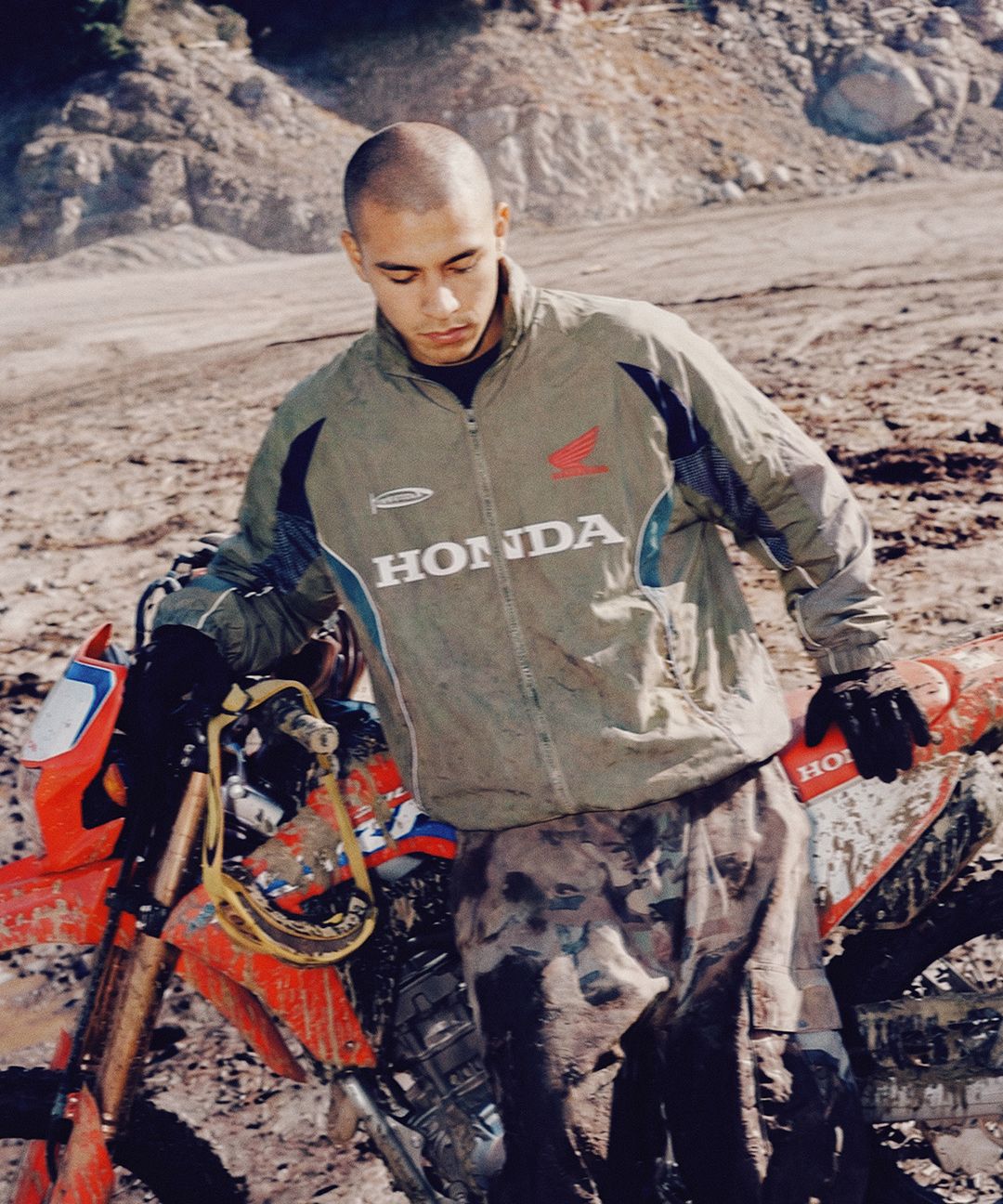 MUSINSA公式 | PHYPS MOTORCYCLE Track Zip Up Jacket Navy