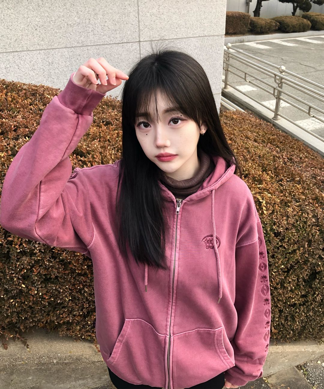 MUSINSA | CPGN STUDIO [2-WAY] Sleeve Star Pigment Hoodie Zip-Up