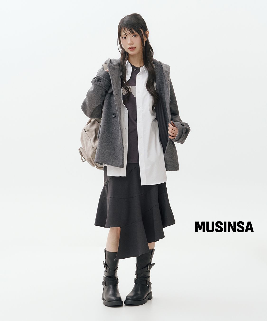 미세키서울(MISEKI SEOUL) Hoodie double button coat BLACK - 사이즈