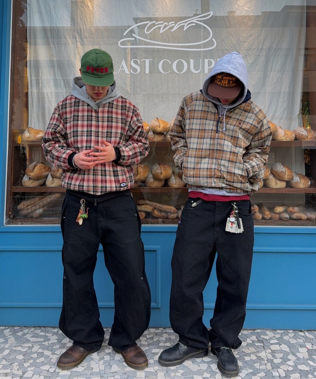 MUSINSA公式 | ERTR Reversible Hoodie Zip-Up Check Blue