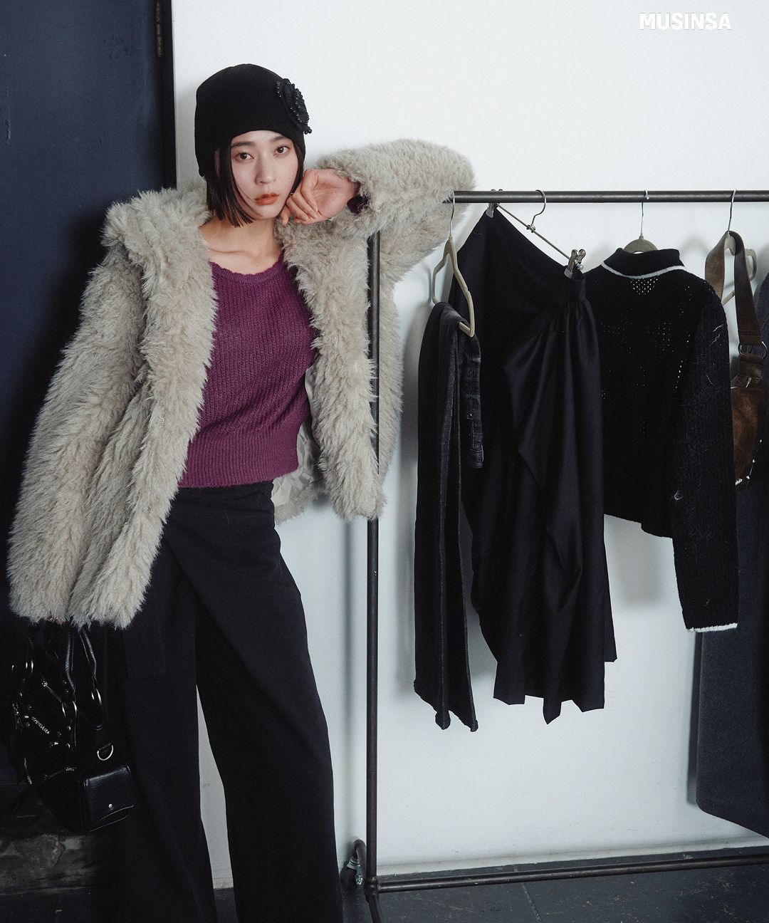 MUSINSA | FLAREUP Layered Wrap Trousers (FL-255_Black)