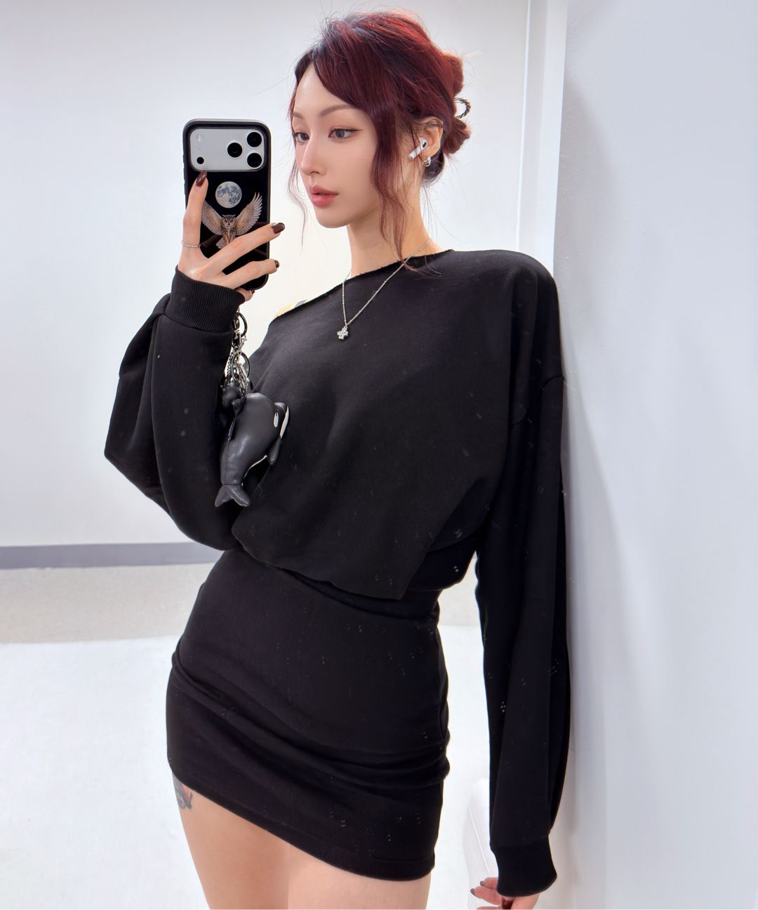 sweat short dress EIMY istoire EIMY logo sweat mini dress main image 0