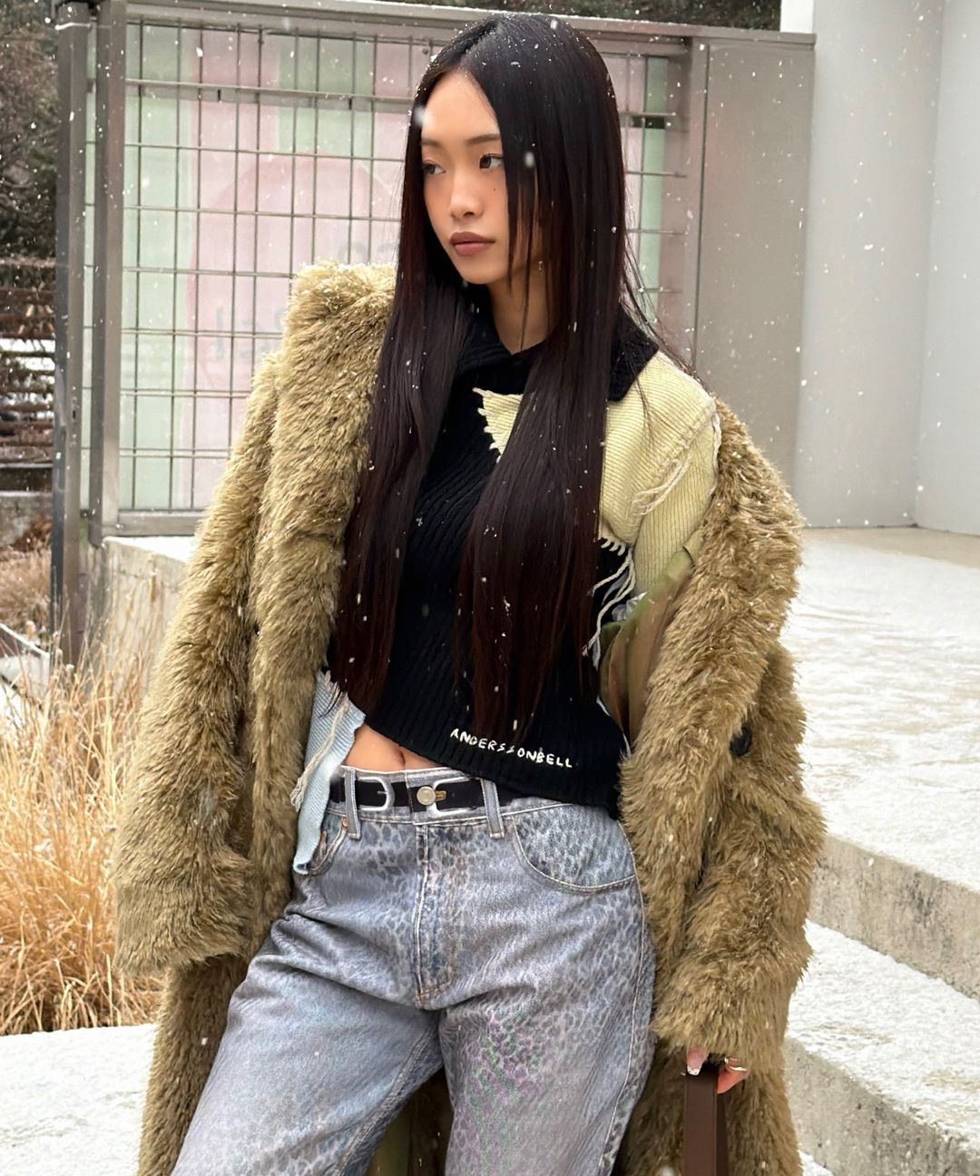 MUSINSA公式 | ANDERSSON BELL LEOPARD FADE DENIM PRINTED BOOTSCUT