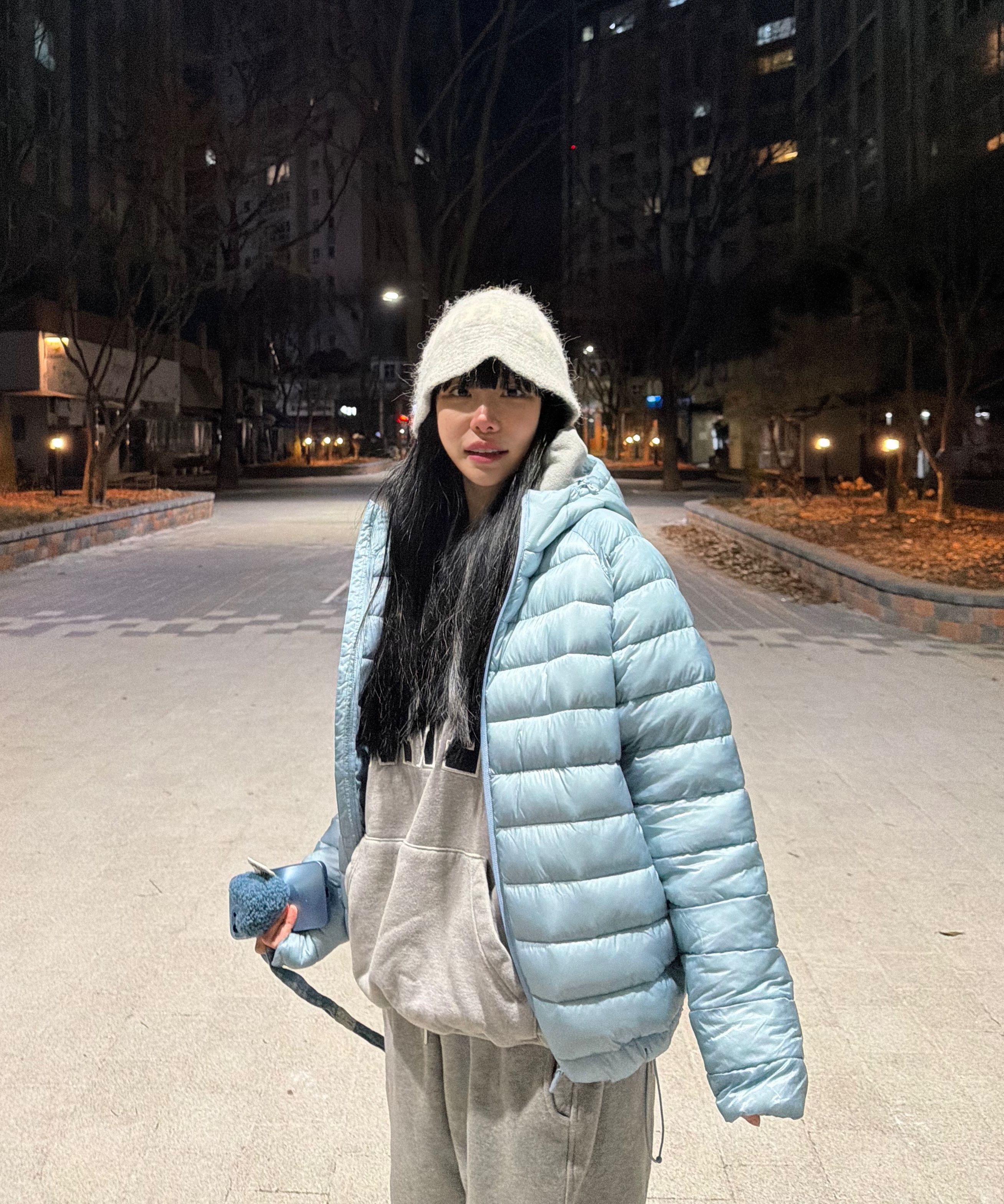 MUSINSA | NOHANT LONELY/LOVELY FLUFF HOODIE GRAY