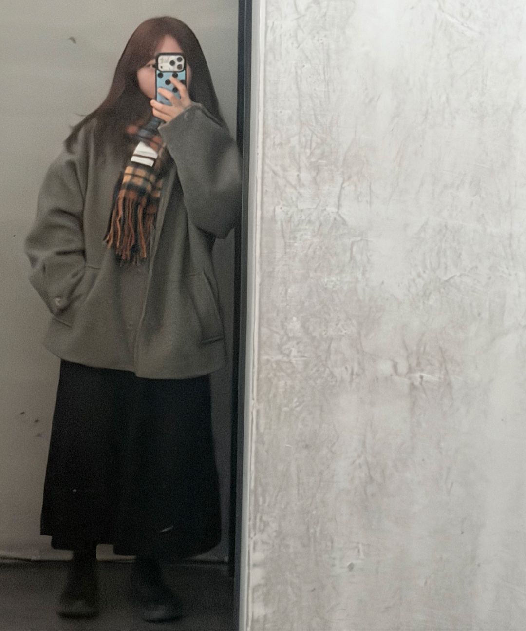 MUSINSA公式 | TYPESERVICE Hooded Half Coat [Gray]