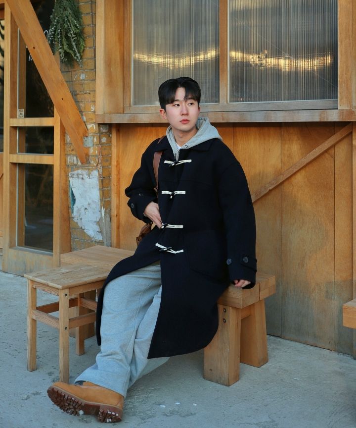 MUSINSA公式 | KIIMUIR [WOOL 80] ウールセミオーバーフィットダッフル