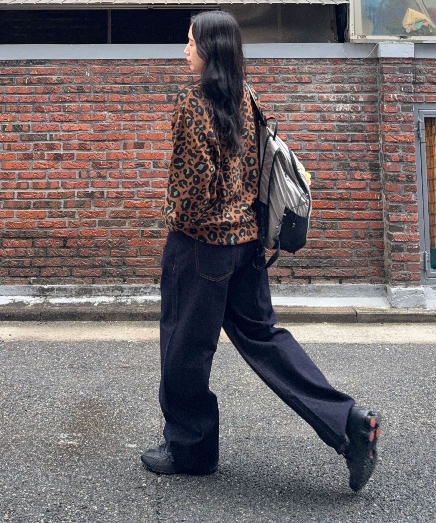 MUSINSA公式 | TOFFEE シンチバックステッチデニムパンツ（ブラック）