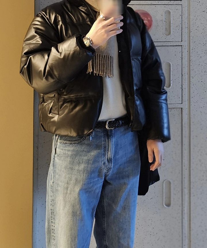 MUSINSA公式 | MUSINSA STANDARD ラムスキンダウンフグショートパッド