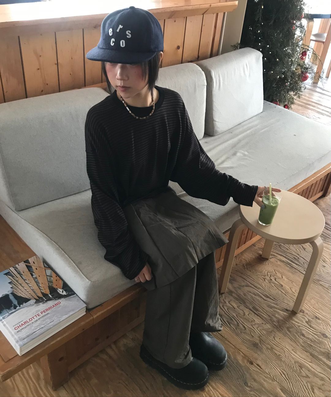 MUSINSA公式 | THE COLDEST MOMENT TCM skirt layered pants (black)