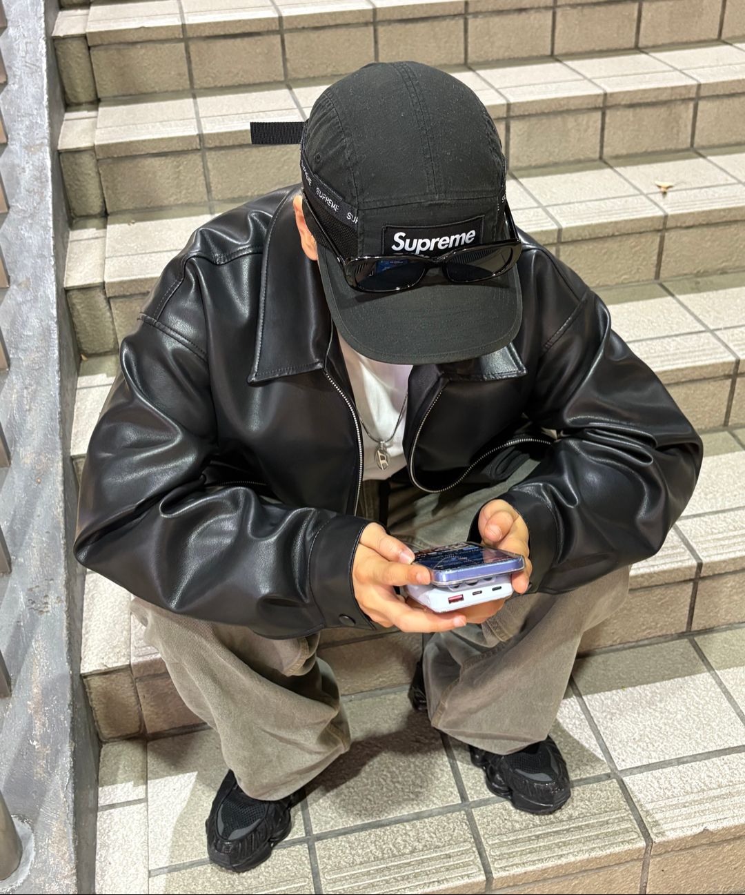 DoffJasom オーバーフィットビーガンレザーシングルジャケット XS MUSINSA公式 | DOFFJASON オーバーフィットビーガンレザーシングル