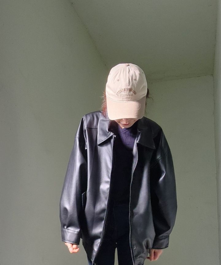 MUSINSA | LADY VOLUME 465-1 VEGAN LEATHER OVERSIZED JACKET
