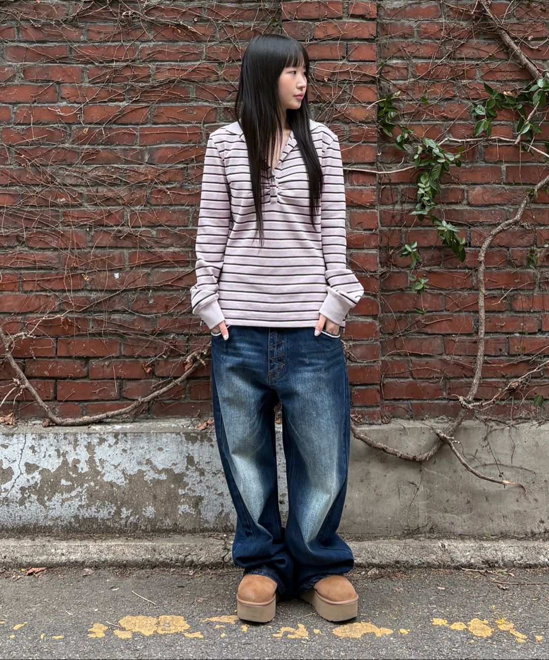 MUSINSA | SCULPTOR Beaded Waist Denim Pants Indigo Blue
