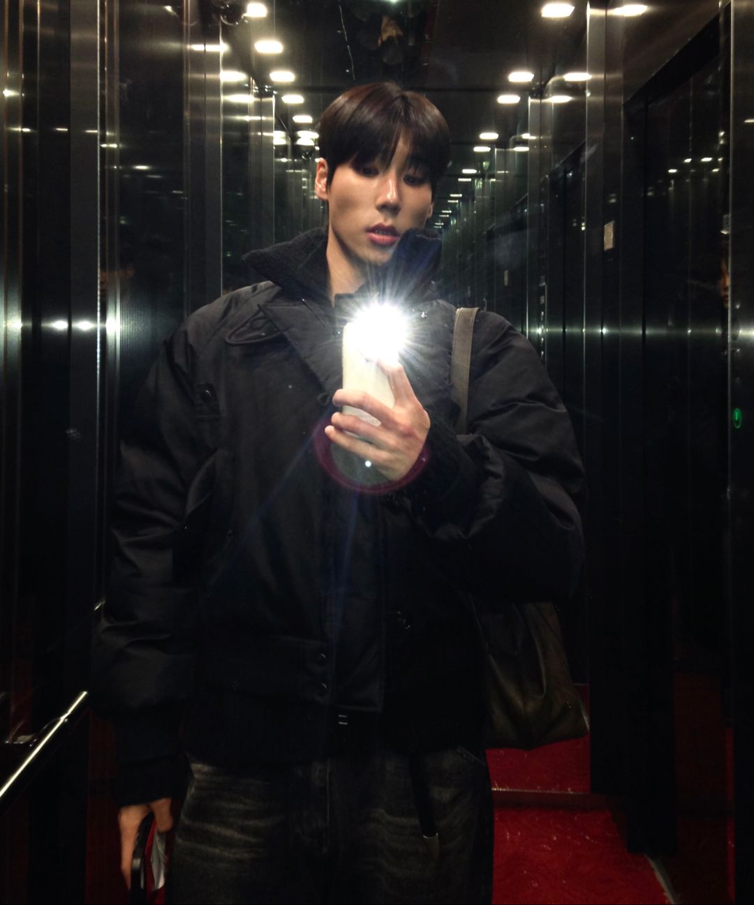 MUSINSA公式 | PARTIMENTO 1950 N2B ミリタリーショートパーカー ブラック