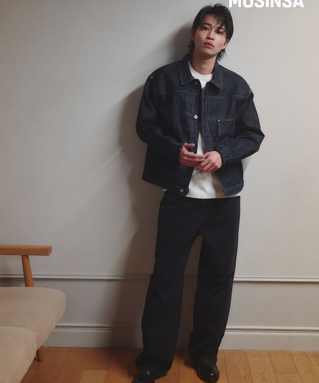 デニムジャケット １ｓｔ 大戦モデル MUSINSA OUTSTANDING MUSINSA公式 | OUTSTANDING W.W. II SELVEDGE DENIM 1ST JACKET_INDIGO