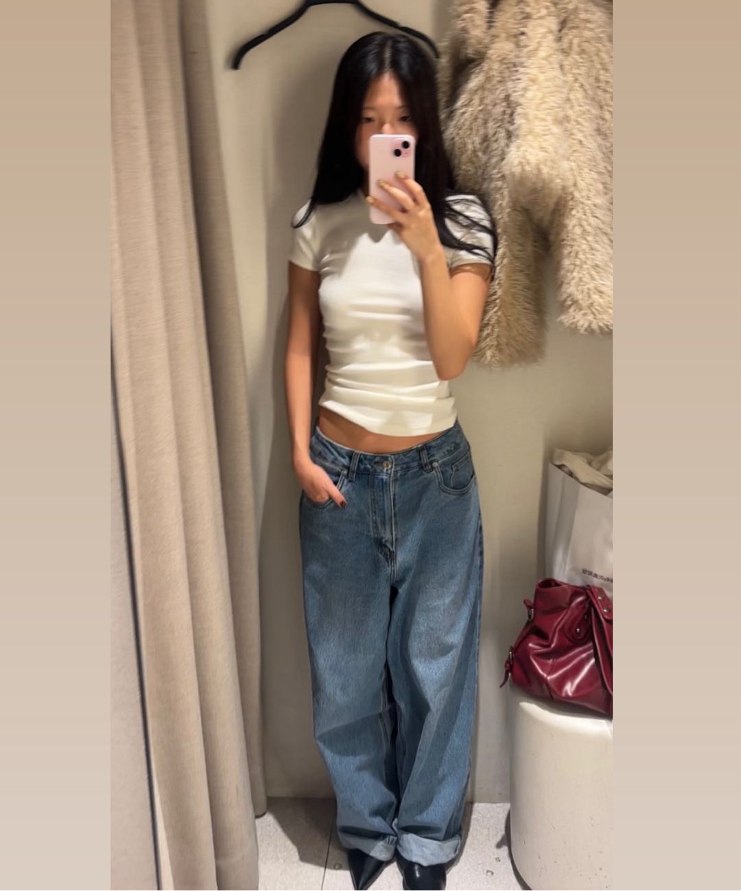 MUSINSA | ERA WOMEN ERA WIDE FIT DENIM PANTS - LIGHT BLUE