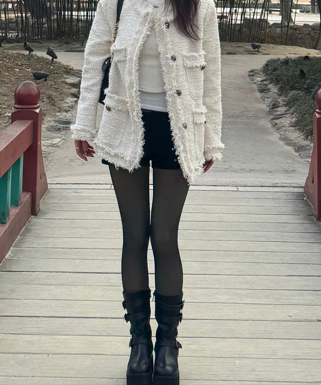 MUSINSA公式 | KHAKIPOINT Antique Tweed Jacket (black)