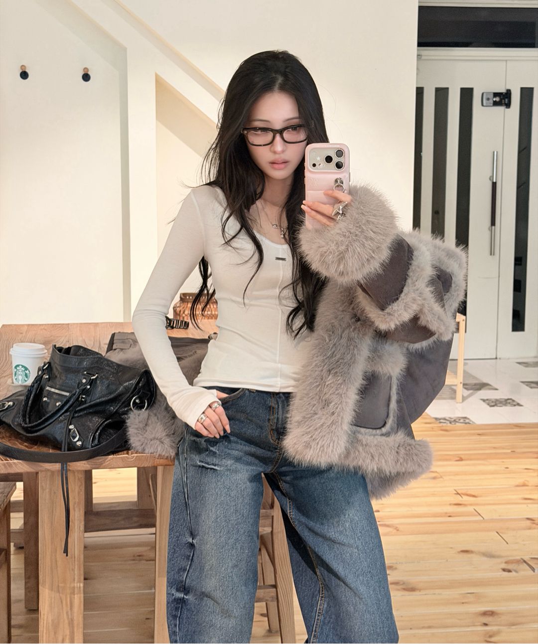 パンツ KHAKIPOINT Record Straight Denim blue M 카키포인트(KHAKIPOINT) Record Straight Denim (blue) - 사이즈