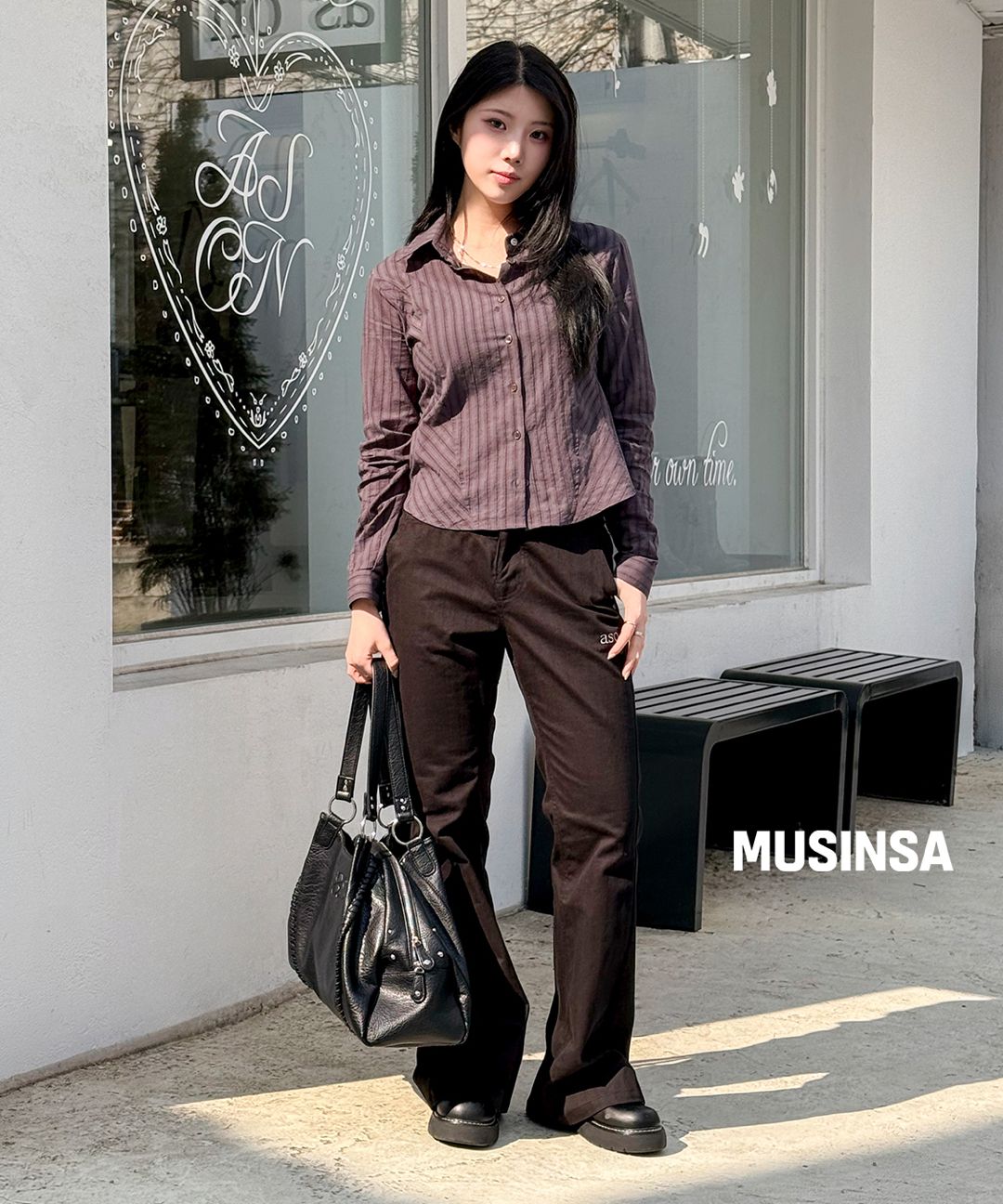MUSINSA公式 | ASON NIKO CORSET SHIRT / BLACK