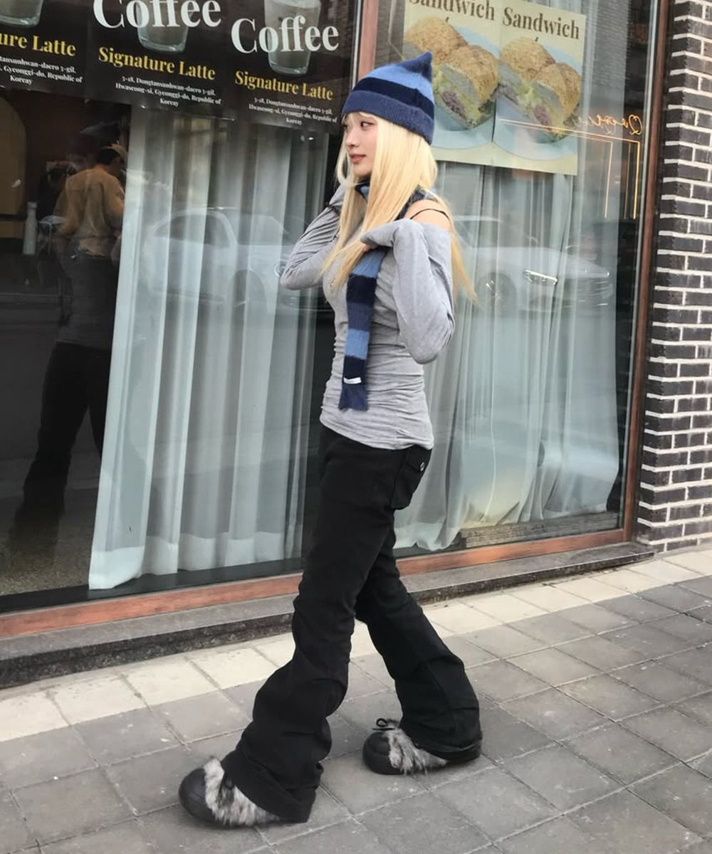 MUSINSA公式 | MISEKI SEOUL Shirring bootscut pants BLACK