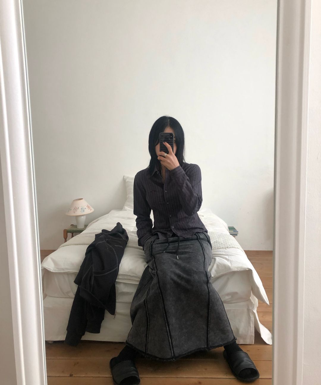 MUSINSA公式 | ASON NIKO CORSET SHIRT / BLACK