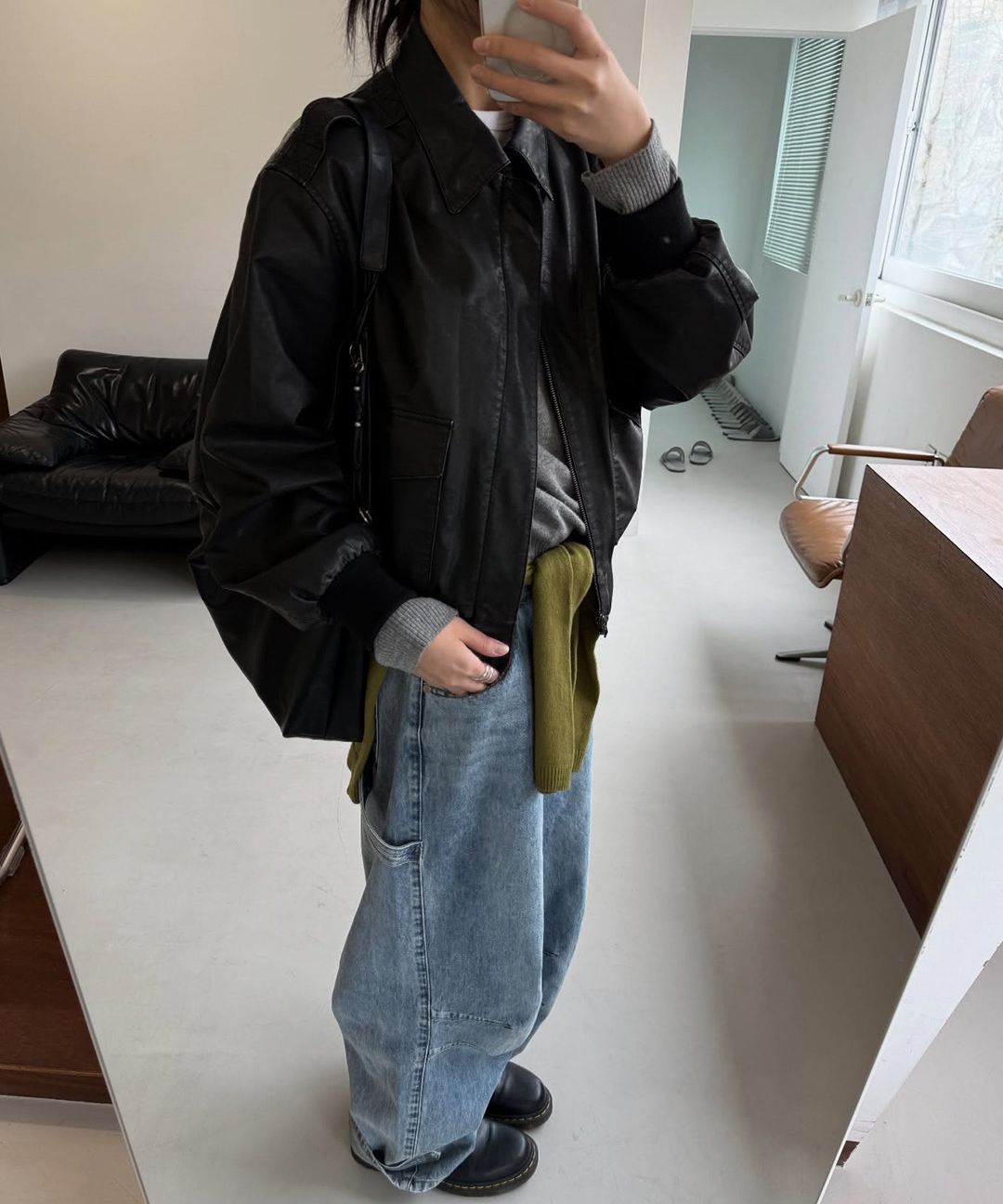 MUSINSA公式 | THEVINYLHOUSE BASIC WIDE DENIM PANTS BLACK