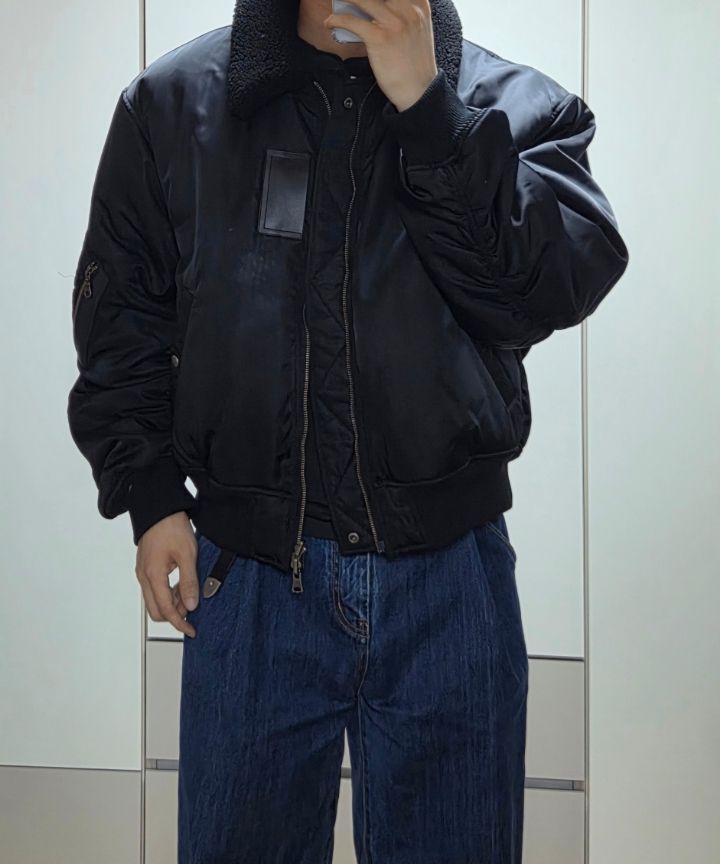 MUSINSA | COOR CWU Reversible Flight Bomber V.2 (Black)