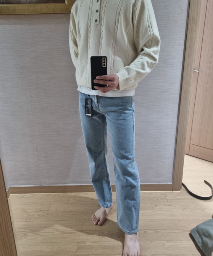 MUSINSA公式 | MUSINSA STANDARD ストレートデニムパンツ [ダークブルー]