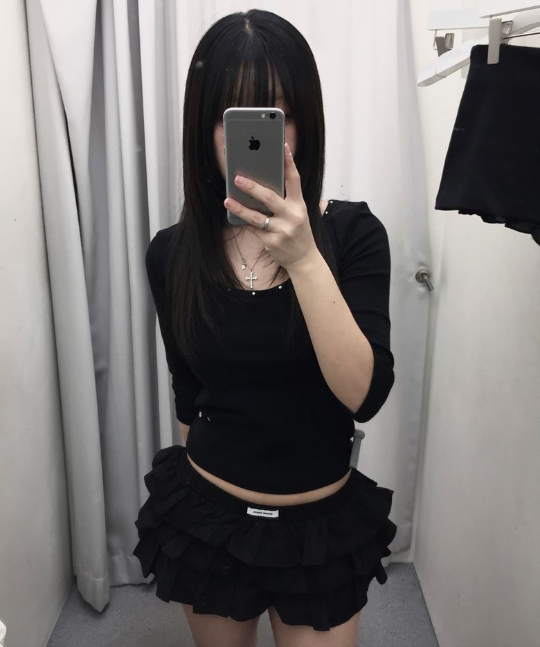 Sheer Layered Skirt Pants
