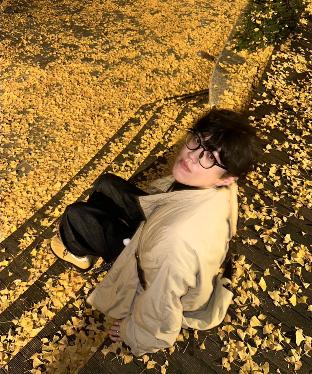 MUSINSA公式 | WAI KEI チェックアップリケロールアップ生地デニムパンツ