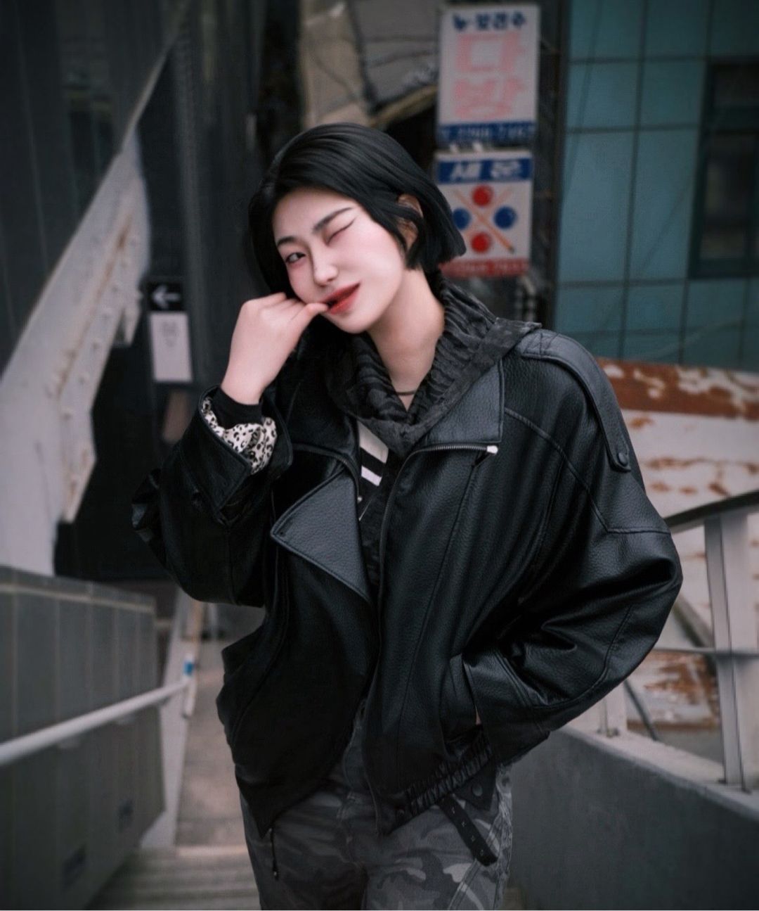플레어업(FLAREUP) Asymmetrical Biker Jacket (FL-047_Black