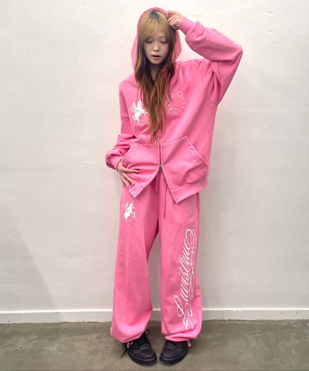 MUSINSA公式 | LUVISTRUE EL UNICORN HOOD ZIP UP(PINK)