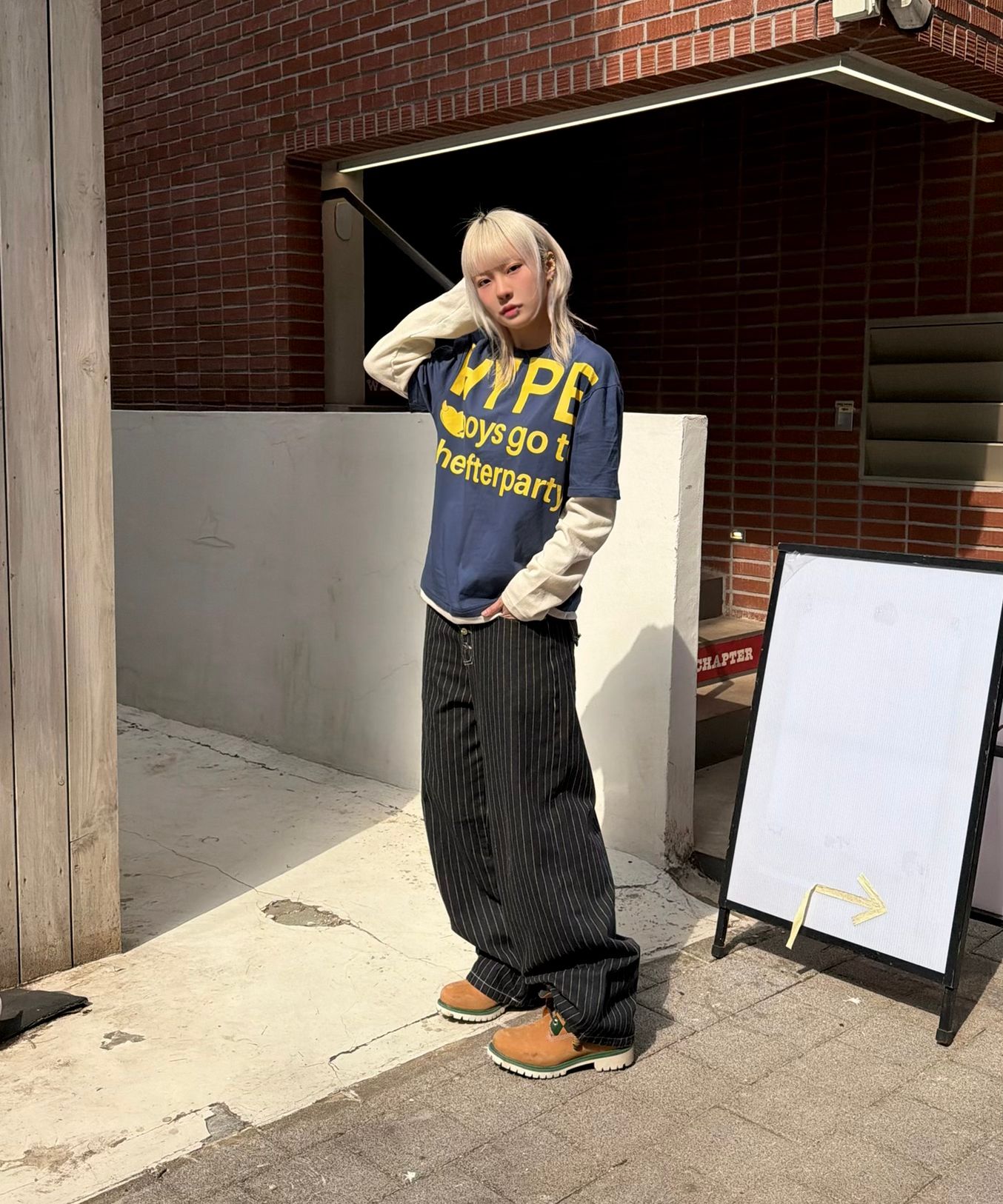 MUSINSA公式 | GARMENTS FAB Pin Stripe Denim Pants (BLUE)