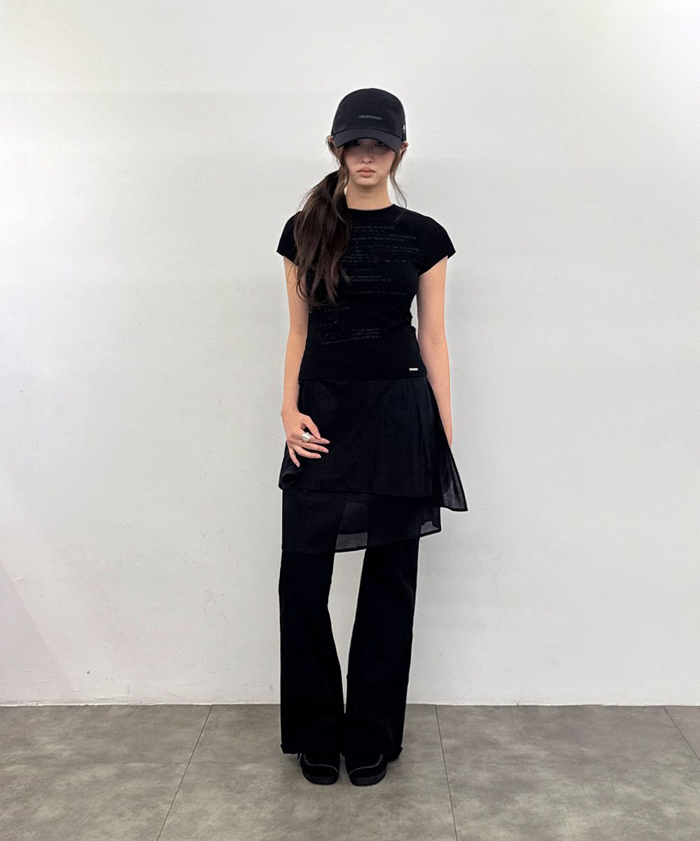 MUSINSA公式 | MISEKI SEOUL Ribbed side pocket pants BLACK