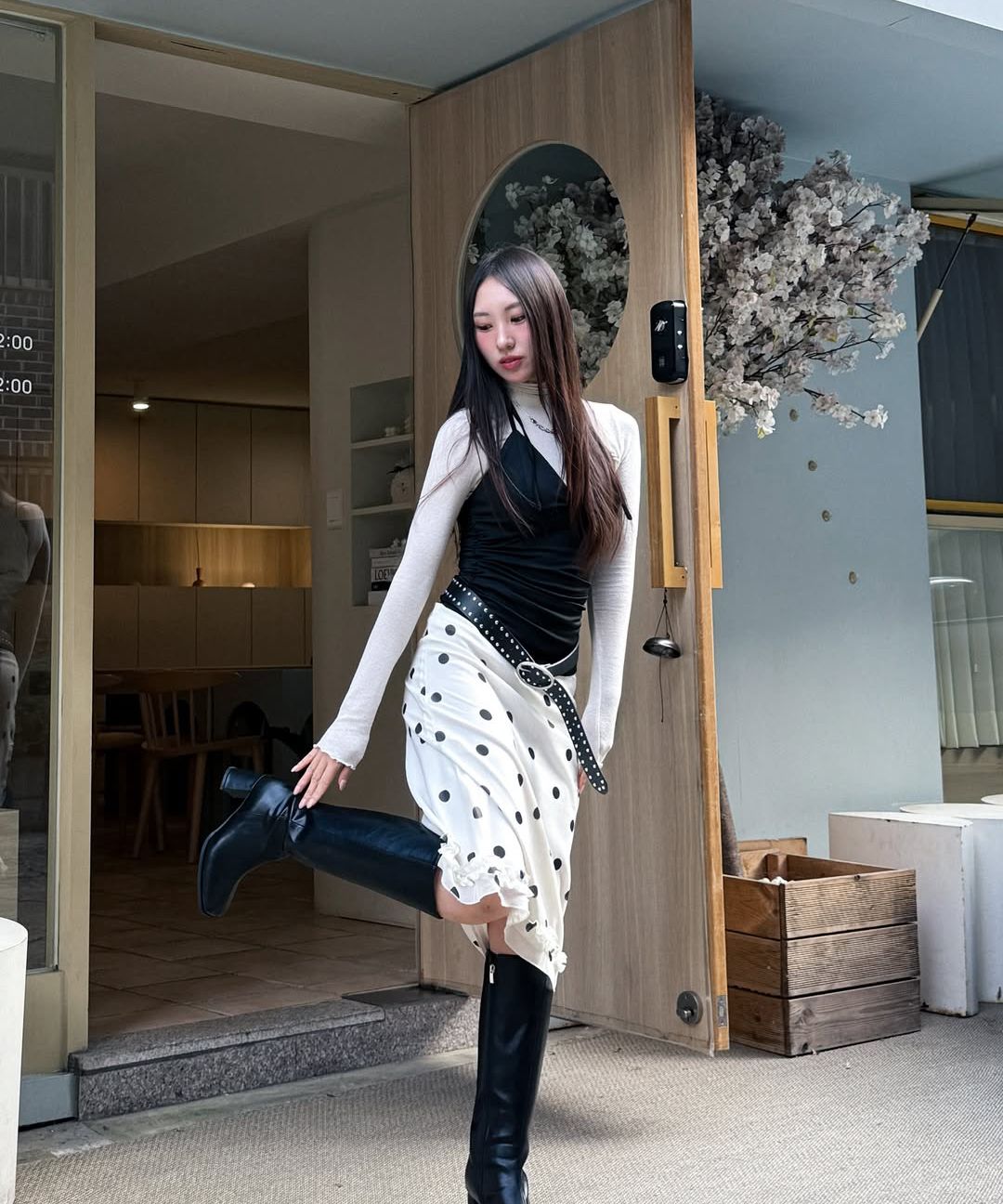 MUSINSA公式 | SALT AND CHOCOLATE レンヌベーシックロングブーツ