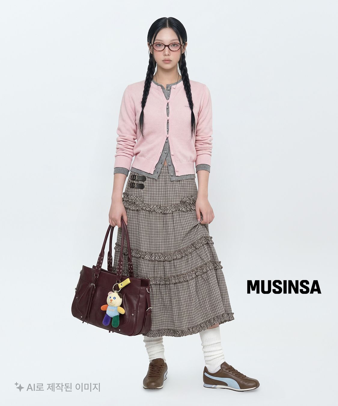 로라로라(ROLAROLA) LAYERED KNIT CARDIGAN GY+PK - 사이즈 & 후기
