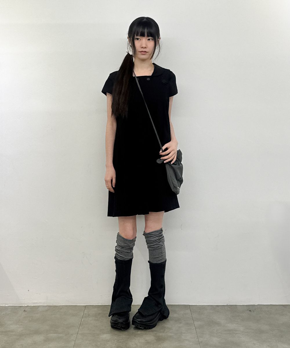 미세키서울(MISEKI SEOUL) Pleats button doll dress BLACK - 사이즈