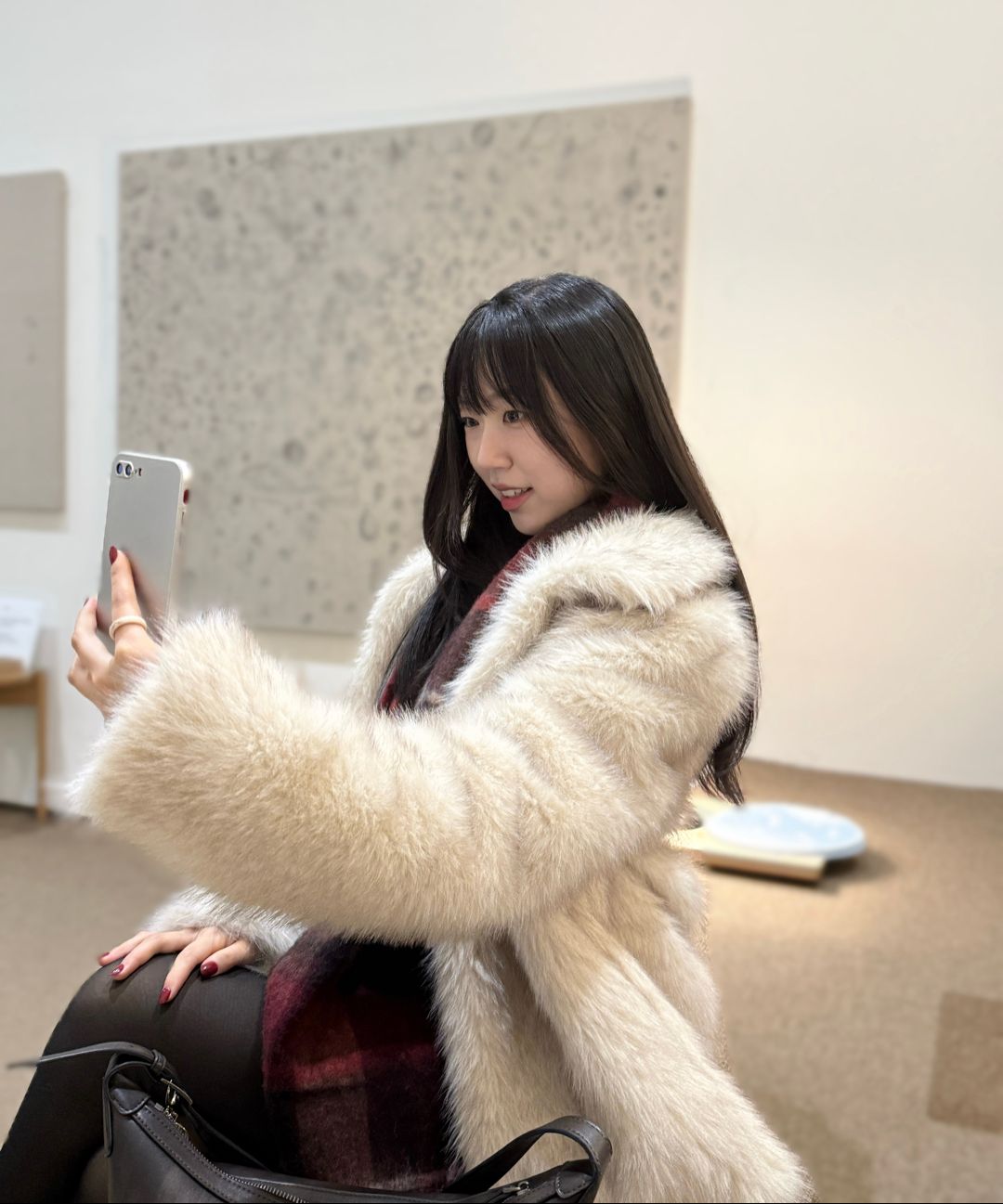 오피쉬(OAFISH) FLUFFY MIX FUR JACKET, LIGHT GRAY - 사이즈 & 후기