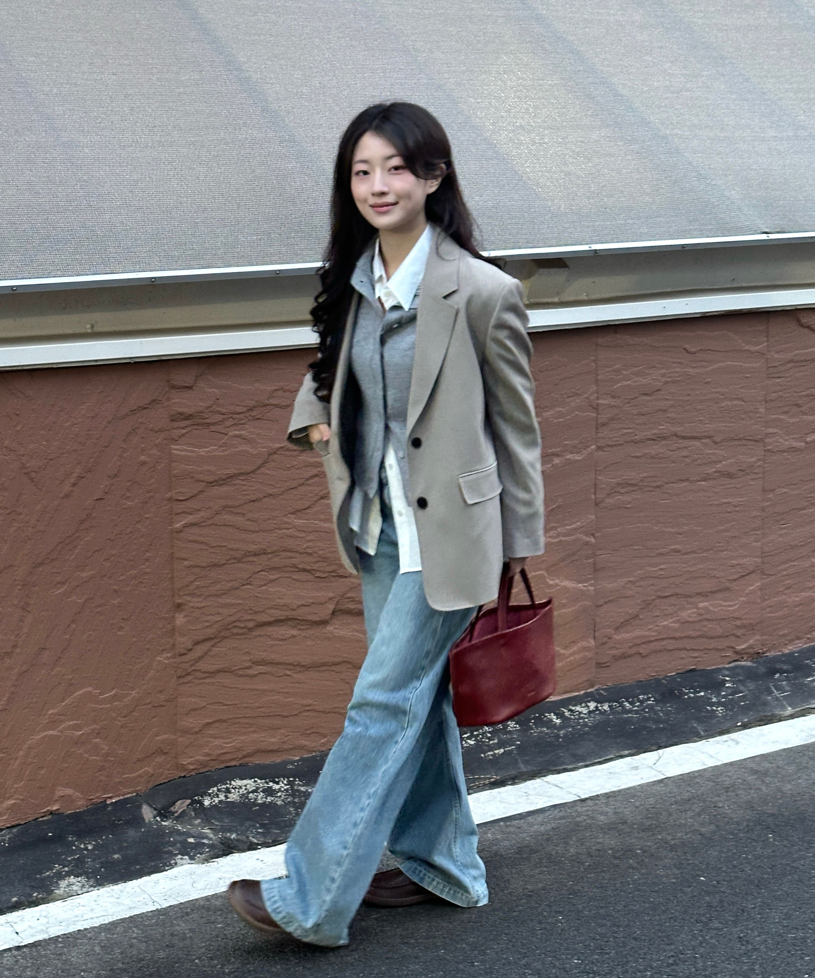 MUSINSA公式 | MINDBRIDGE WOMEN [W]オーバーサイズシングルツーボタン 