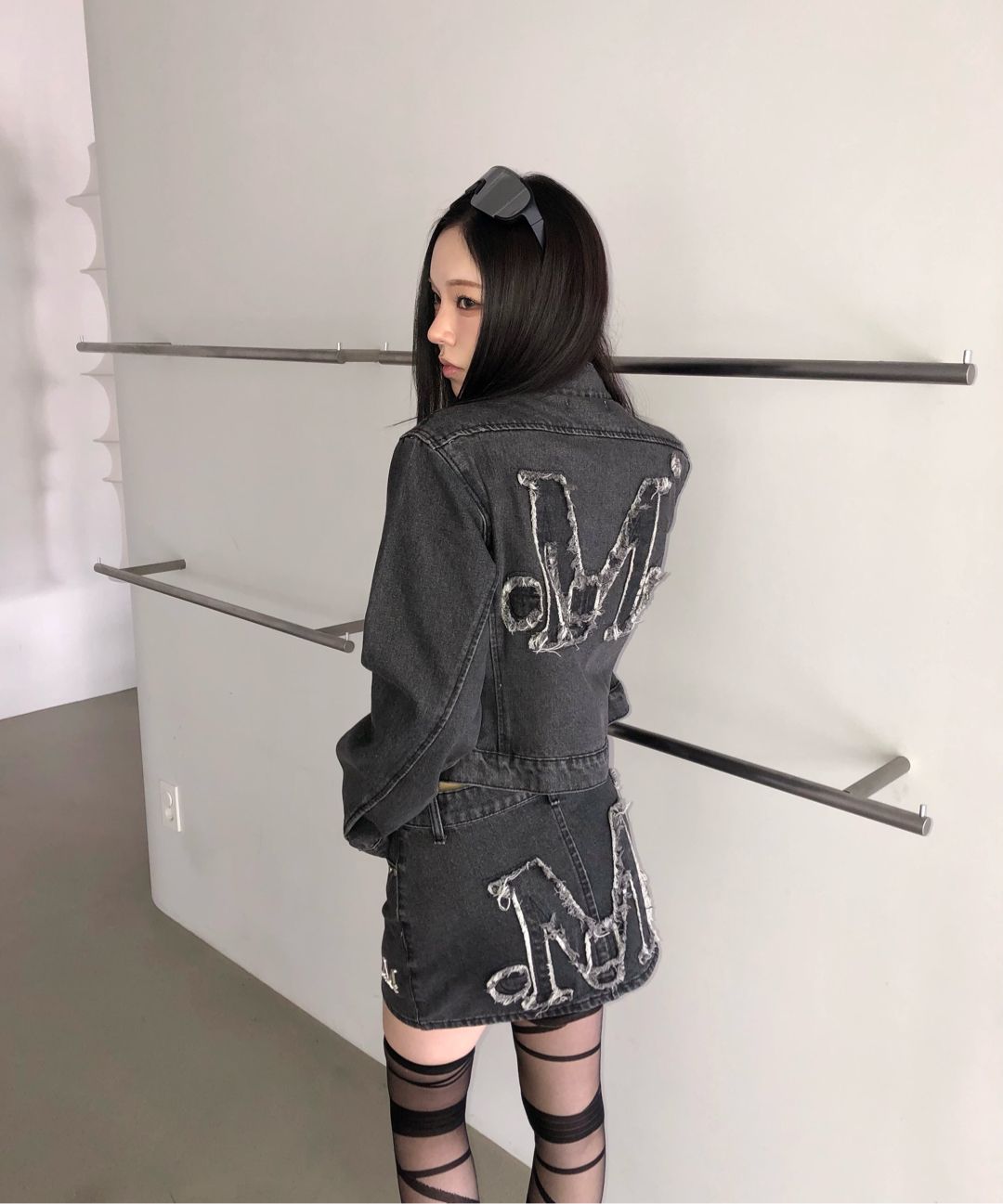 MUSINSA公式 | MUCENT [SET] アビエ セットアップ アプリケ ブラック